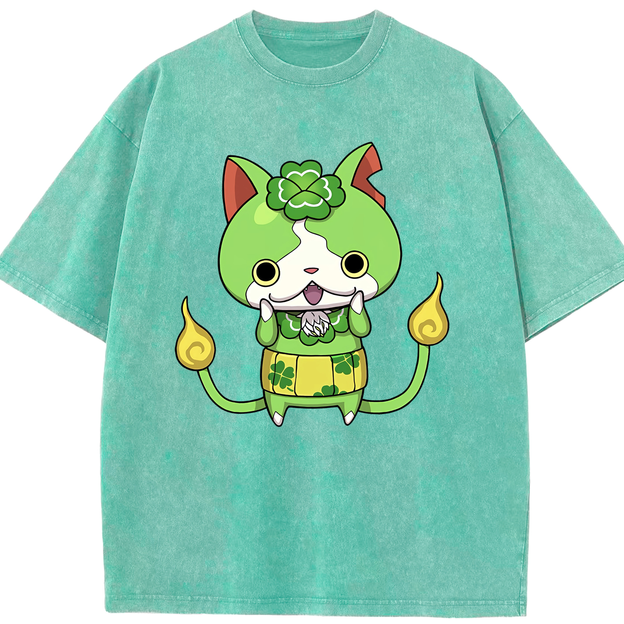 （画像用） 妖怪ウォッチ Yo-kai Watch 綿100% ヴィンテージ風 半袖Tシャツ（フロントプリント）